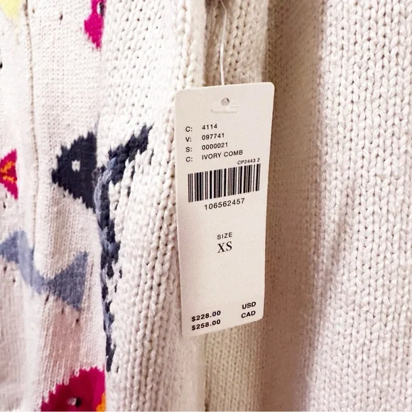 Anthropologie Pilcro Fish Icon Zip-Up Sweater - Picture 7 of 8